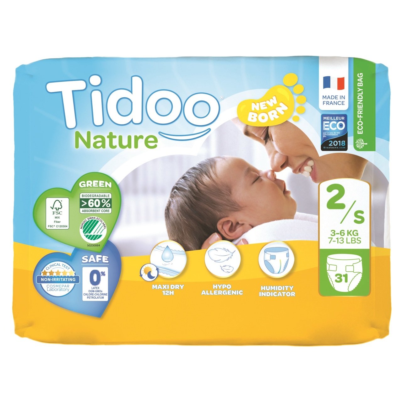 Tidoo Antialerjik-Ekolojik Bebek Bezi No 2 Mini Single 3-6 Kg  31 Ad