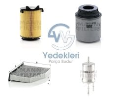 Jetta Bakım Filtre Seti 1.4TSI - Mann Hummel - Orjinal 2006--2010