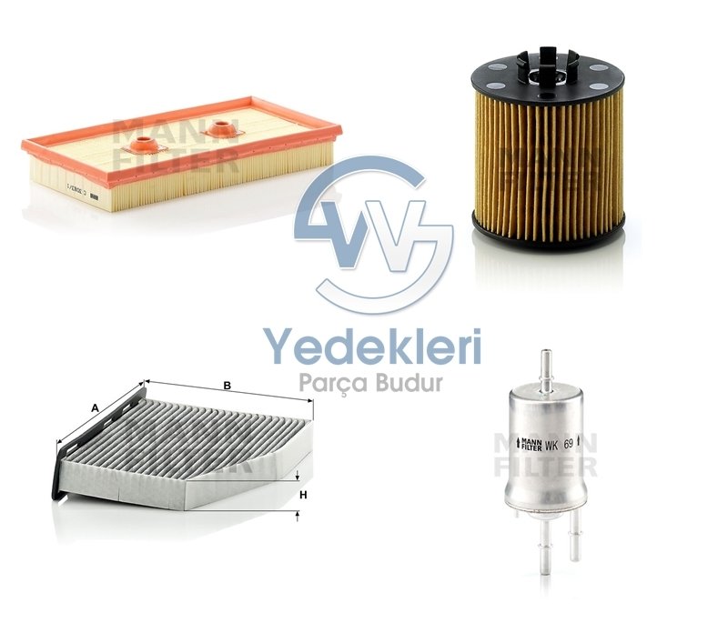 Jetta Bakım Filtre Seti 1.6FSI -BLF- 2006 - - 2011