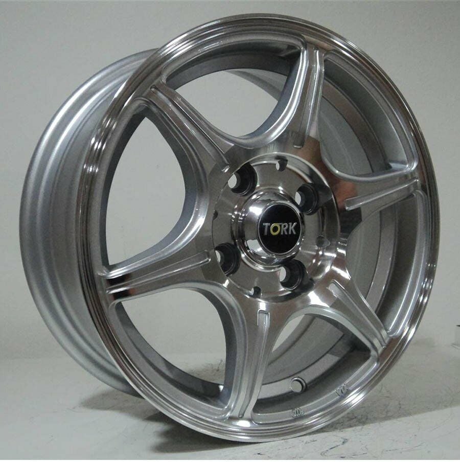 Megatork TORK 3309 6x14inç 4x100 et35 73.1 Silver Machined Çelik Jant