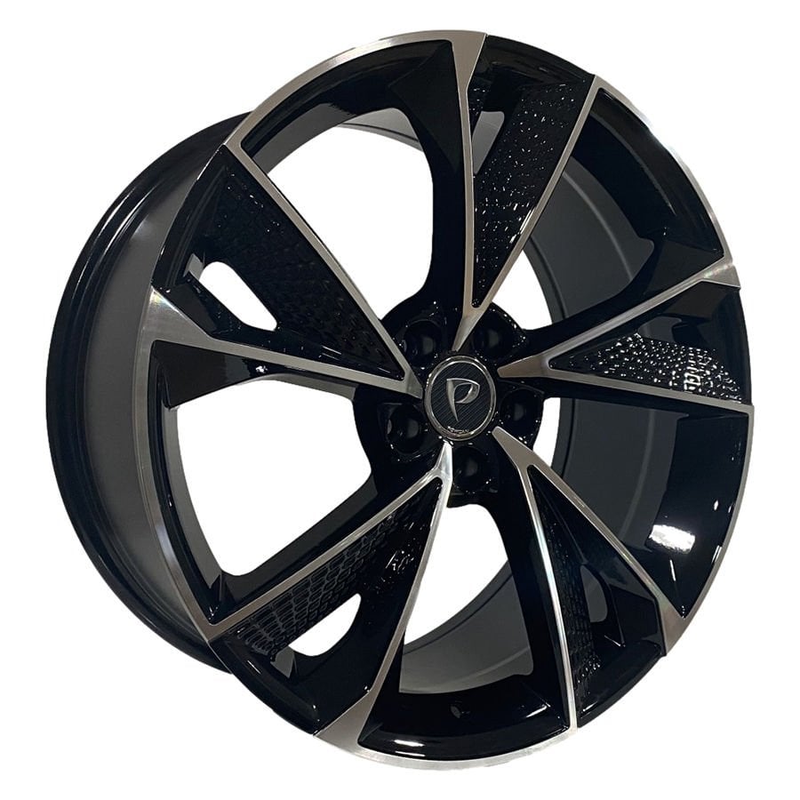 BK 5749 8.5X19İNÇ 5X112 ET32 66.45 BLACK MACHINED XL ÇELİK JANT