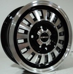 Powcan BK 5226 5.5x13inç 4x100 BLACK MACHİNED Renault Replika ÇELİK JANT