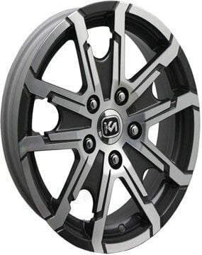 Kormetal KM 155 6.5x15inç 4x108 et35 67.1 Black Machined Çelik Jant