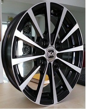 Kormetal KM 215 6x14inç 4x100 et35 67.1 Black Machined Çelik Jant