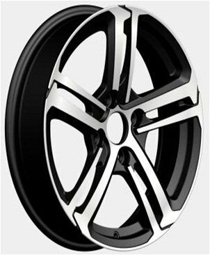 SLK Slk 1721 6x15inç 4x108 et25 65.1 Black Machined Peugeot + Citroen Çelik Jant