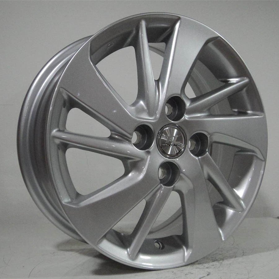 TL 0458 5.5x15inç 4x100 et 45 54.1 Silver Machined Çelik Jant