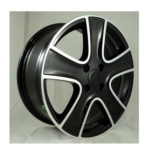 Powcan BK 720 6.5x15inç 4x100 Black Machined Renault Replika Çelik Jant