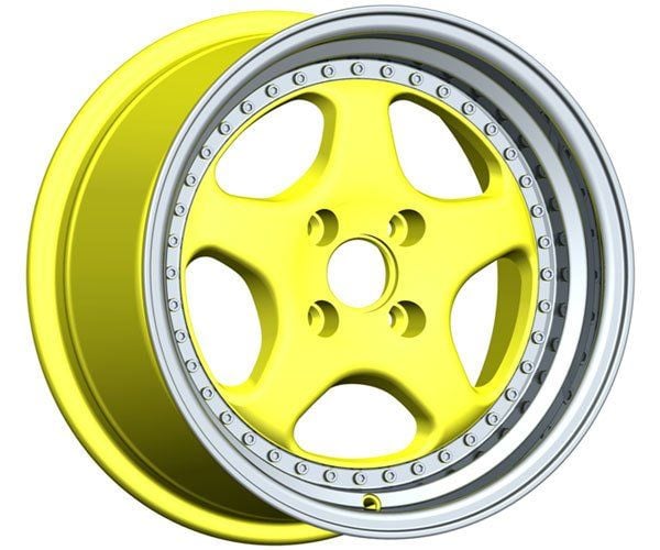 Powcan BK 660 8x15inç 4x100 YELLOW LIP MACHINED ÇELİK JANT