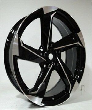 Powcan Bk 5185 8x18 inç 5x112 et45 66.45 Black Machined Audi Çelik Jant