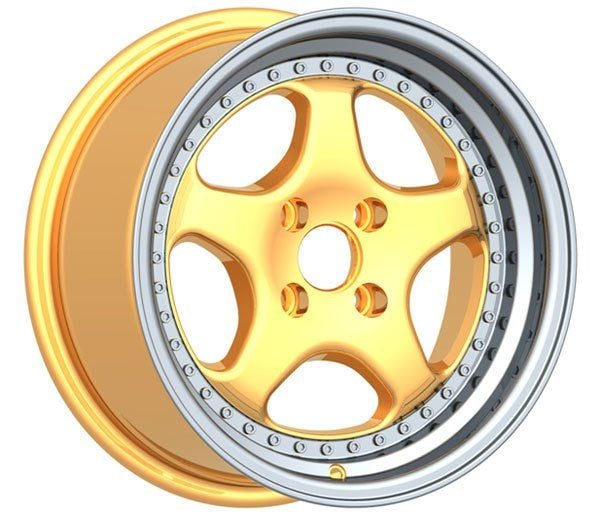 Powcan BK 660 8x15inç 4x100 GOLD LIP MACHINED ÇELİK JANT