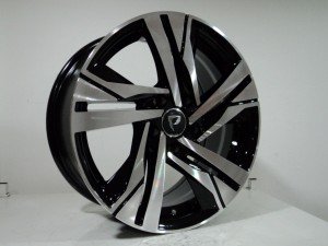 Powcan BK 5343 7x16inç 5x108  Black Machined Replika Çelik Jant