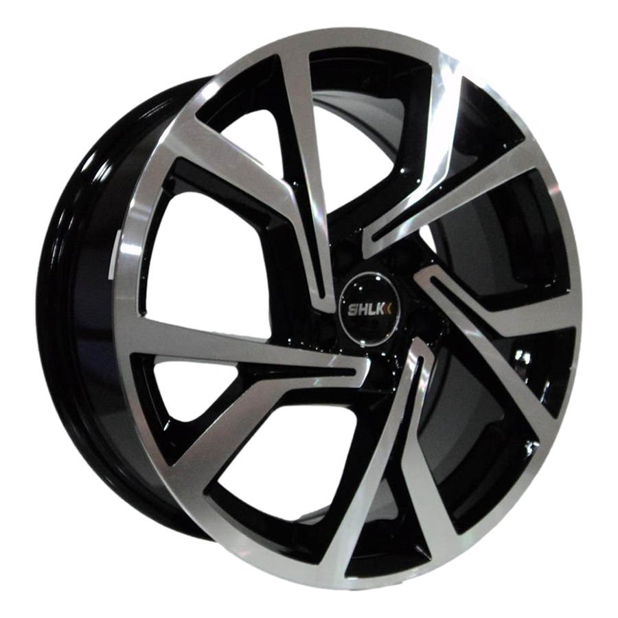 Slk 1690 8x18 inç 5x112 et45 57.1 Black Machined Çelik Jant