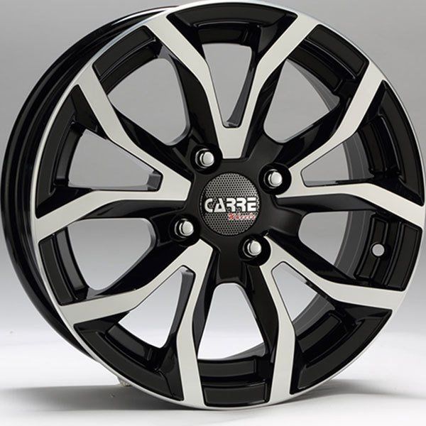 Carre CAR 534 6.5x15inç 4x114.3 Black + Silver Diamond Çelik Jant