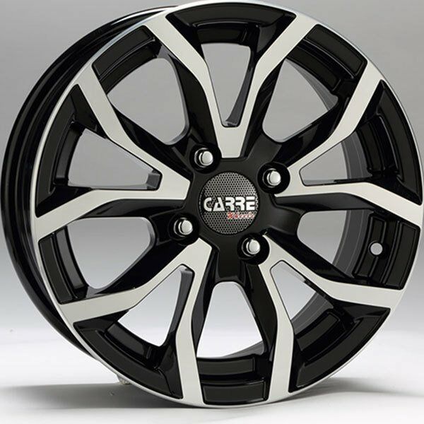 Carre CAR 534 6.5x15inç 5X108 Black + Silver Diamond Çelik Jant
