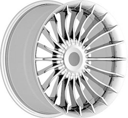 Powcan BK 273 9.5x20inç 5x120 Hyper Silver Replika Çelik Jant