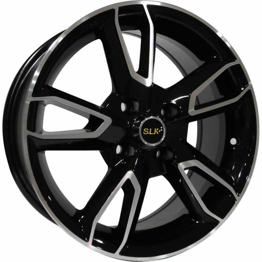 Slk SLK 1382 6.5x15inç 4x100 et35 73.1 Black Machined Çelik Jant