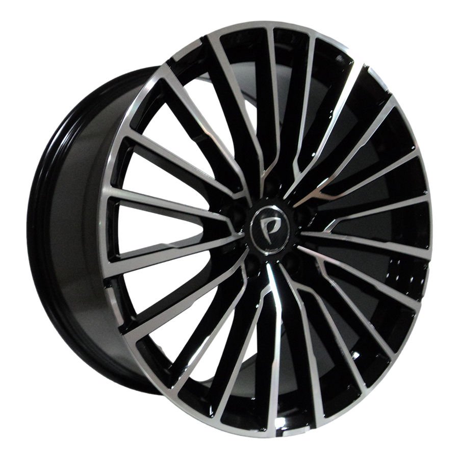 BK 5569 10X20İNÇ 5X112 ET40 66.6 BLACK MACHINED XL ÇELİK JANT