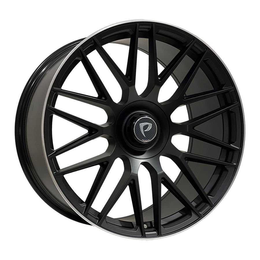 BKY 0207 9.5X20İNÇ 5X112 ET45 66.56 MAT BLACK LIP MACHINED XL ÇELİK JANT