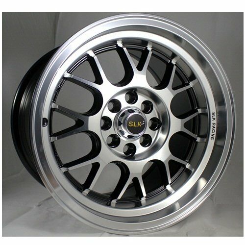 Slk SLK 1464 7x14inç 4x100/108 Black Machined Çelik Jant