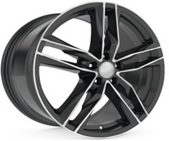 DY-180 9x20inç 5x130 ET50 71.6 Black MACHINED REPLİKA Çelik Jant