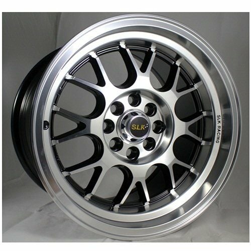 Slk SLK 1464 8x15inç 4x100/108 Black Machined Çelik Jant
