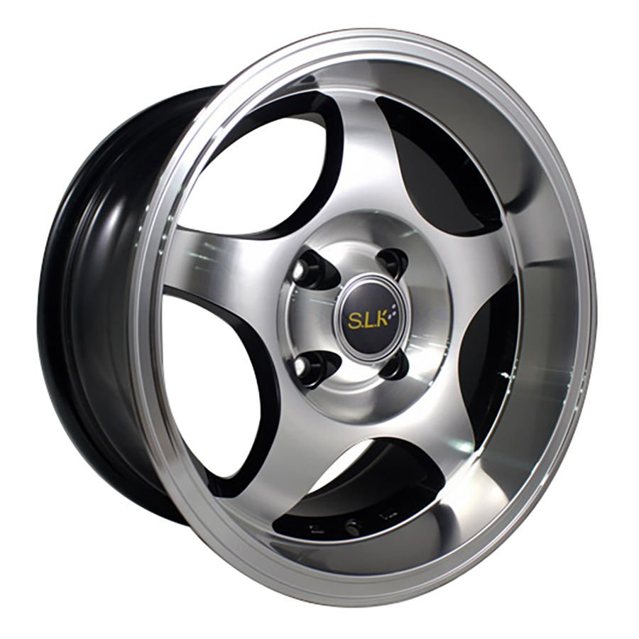 Slk SLK 1465 7x14inç 4x100 Black Machined Çelik Jant