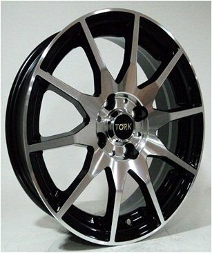 Megatork TORK 737 5.5x14inç 4x100 et35 73.1 Black Machined Çelik Jant