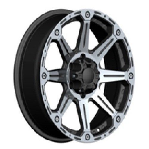 Powcan BK 717 8.5x18inç 6x139.7 Black Machined Çelik Jant