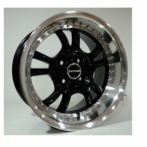 Powcan BK 655 8x15inç 4x100 Black Machined Çelik Jant