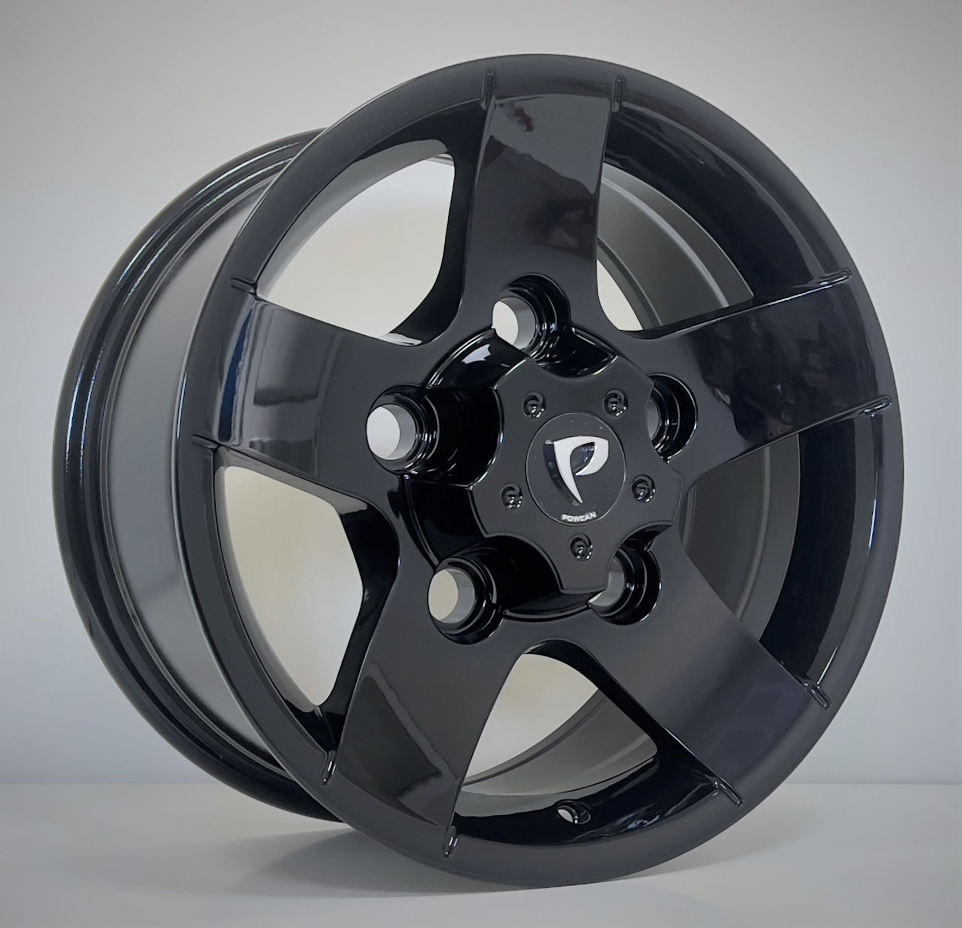 Powcan BK 390 8x16inç 5x165 Black Machined Replika Çelik Jant