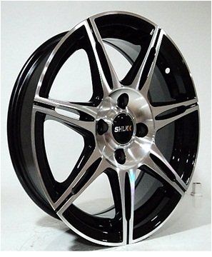 SLK Slk 2076 6.5x15inç 4x100 et35 73.1 Black Machined Çelik Jant