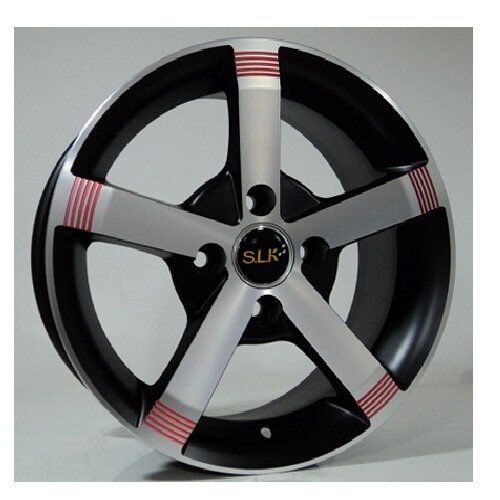 Slk SLK 2006 6.5x15inç 4x100 Mat Black Machined Red Çelik Jant