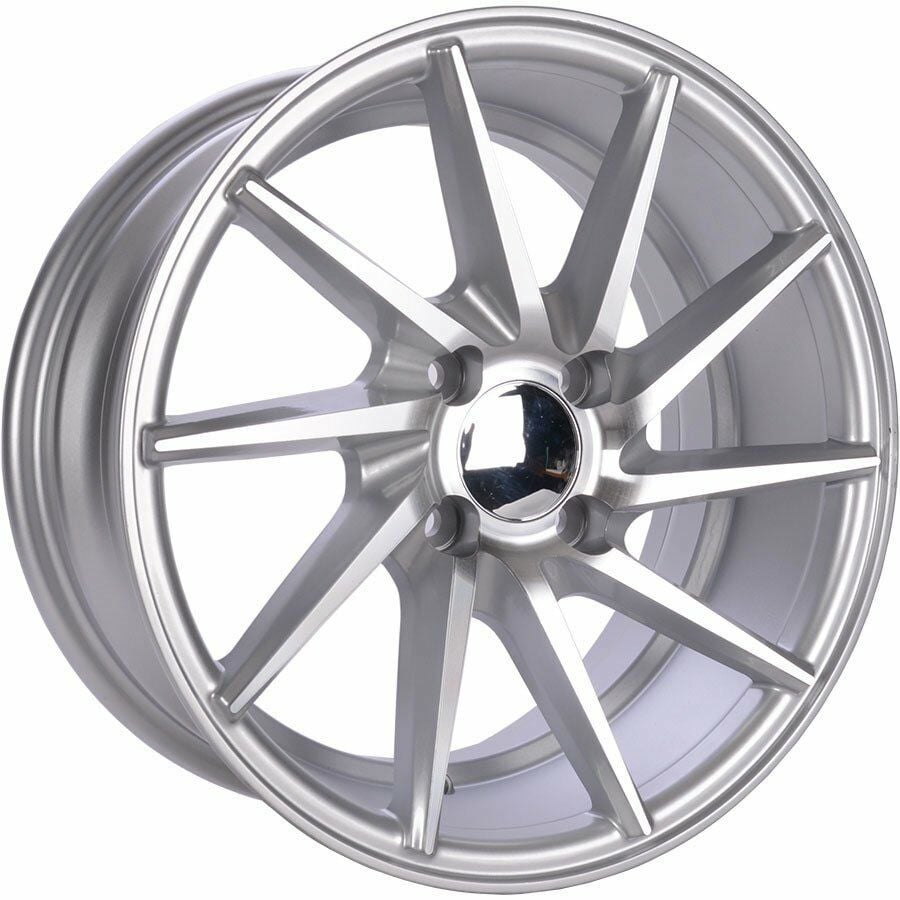 Powcan BK 885B 7x14inç 4x100 et35 73.1 Silver Machined Çelik Jant