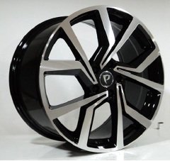 POWCAN BK-5125 6x14inç 5x100 ET35 57.1 BLACK Machıned Replika Çelik Jant