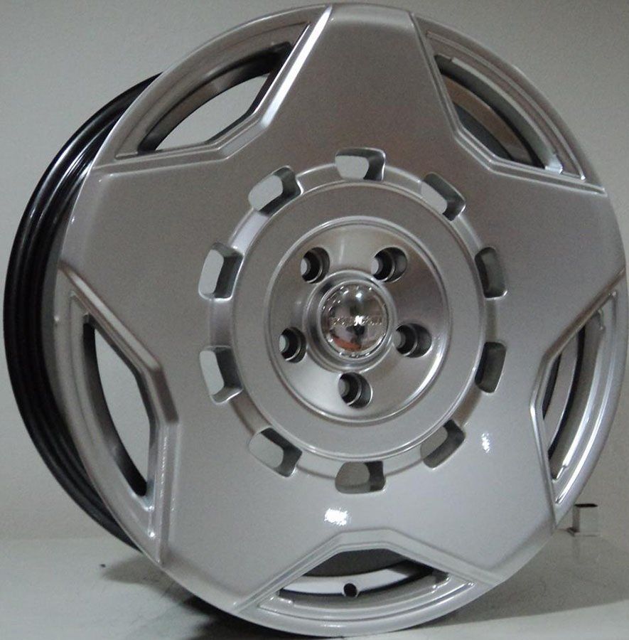 POWCAN BK-5207 8x18inç 4x100 ET35 73.1 BLACK Machıned Replika Çelik Jant