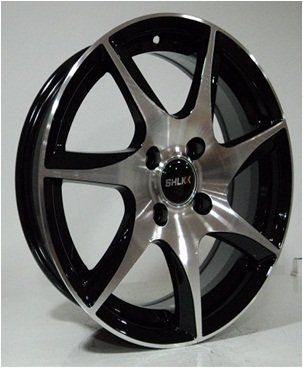 Slk SLK 1428 6x15inç 4x100 et 35 73.1 Black Machined Çelik Jant
