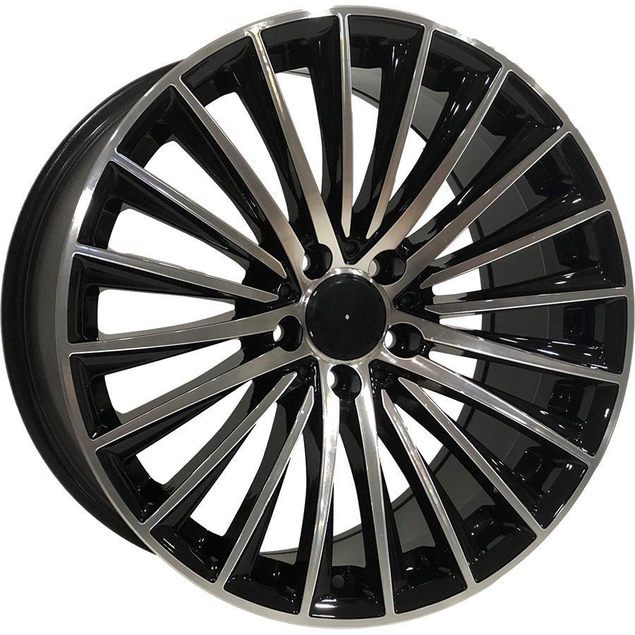 DY 988 9X18İNÇ 5X112 ET48 66.6 BLACK MACHINED XL ÇELİK JANT