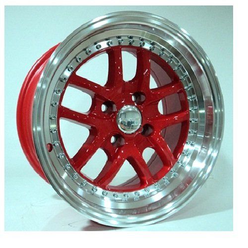 POWCAN BK 661 8X15inç 4X100 RED MACHİNED ÇELİK JANT