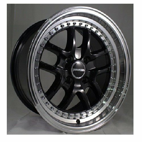 Powcan BK 661 8X15inç 4X100 BLACK MACHİNED ÇELİK JANT