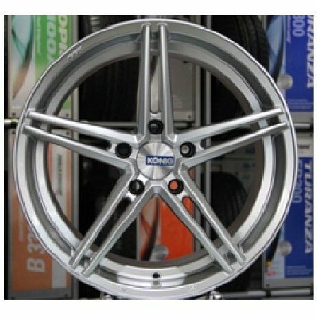 König KNG N710 9.5x19inç 5x105 Silver Machıned Çelik Jant Ultra Hafif