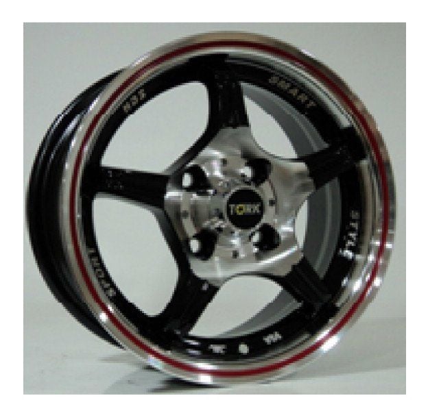 Megatork TORK 6704 5.5X13inç 4X100 BLACK MACHİNED ÇELİK JANT