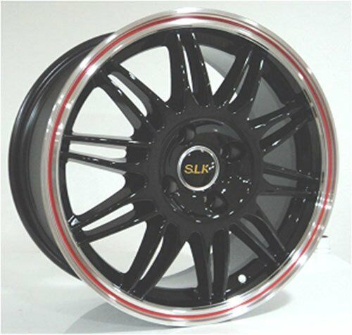 Slk SLK 1302 6.5x15inç 4x100 BLACK MACHINED RED ÇELİK JANT
