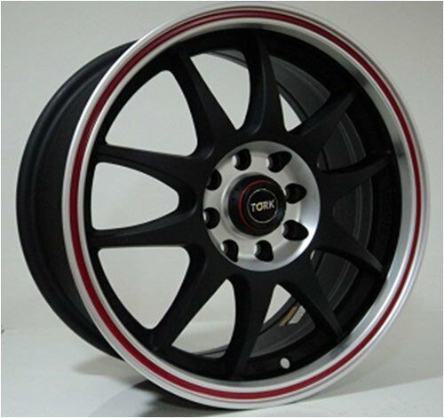 Megatork TORK 346 6.5x15inç 4x100/108 MAT BLACK + RED ÇELİK JANT