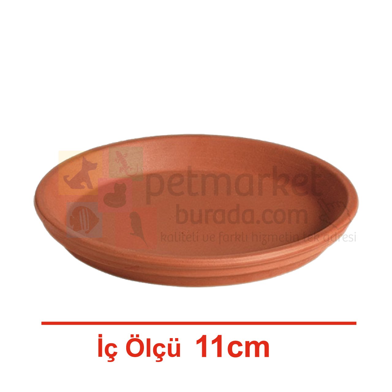 PMB 11 cm Kaliteli Plastik Tabak Mamalık