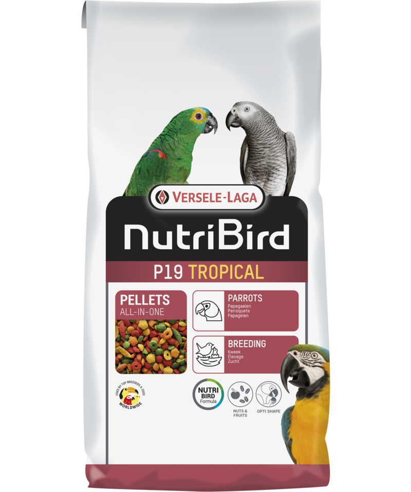 Versele Laga Nutribird P19 Tropical Üreyen Papağanlar İçin Renkli Meyveli Pelet Yem 10 kg