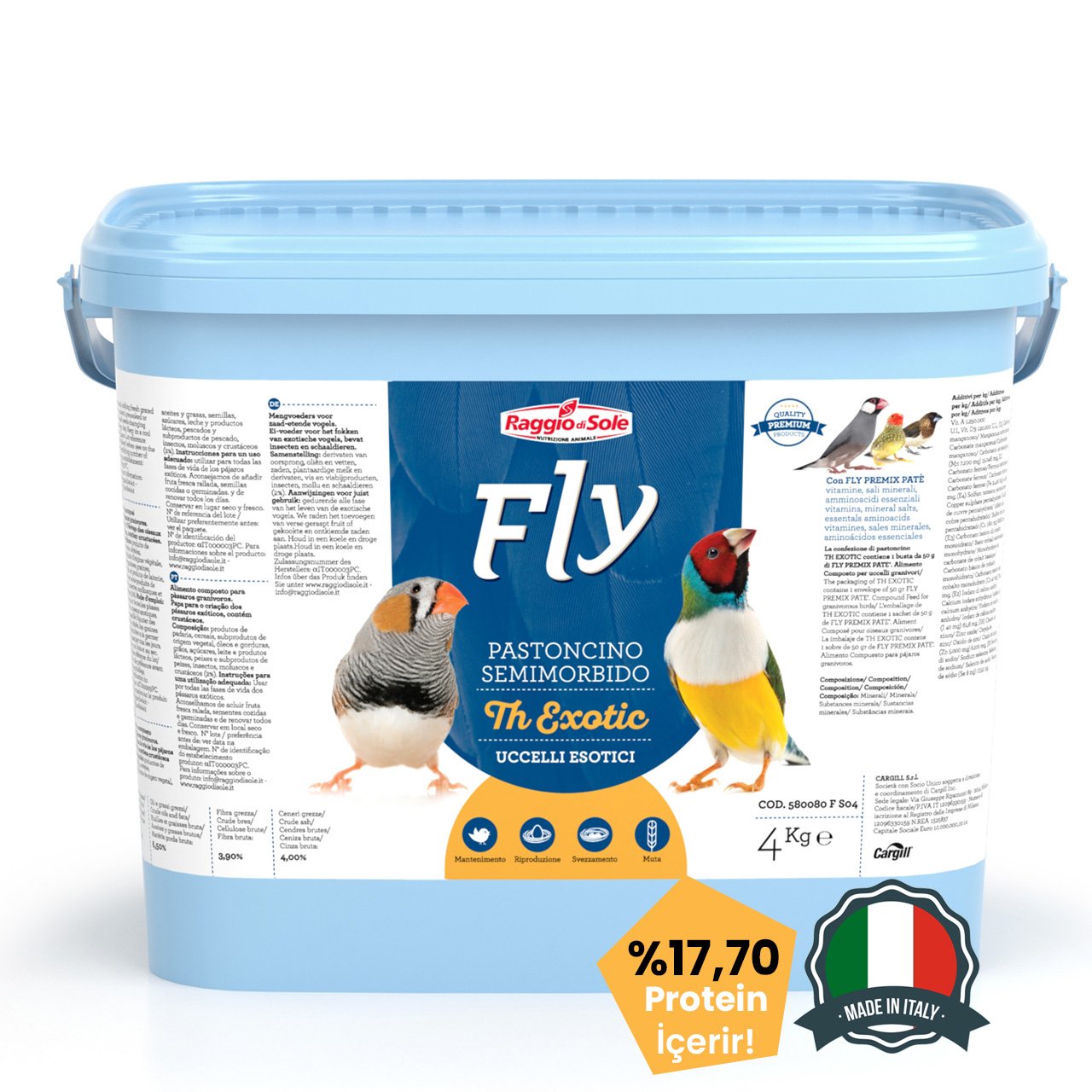 Raggio Di Sole Fly Th Exotic Premium Kurtlu Hafif Nemli Finch Maması 4 kg