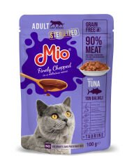 Mio Adult Sterilized Tuna Pouches Kısır Kediler İçin Ton Balıklı Poşet Mama 100 gr