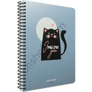 Gıpta Post Book Spiralli Karton Kapak Defter A6 80 Yp Kareli
