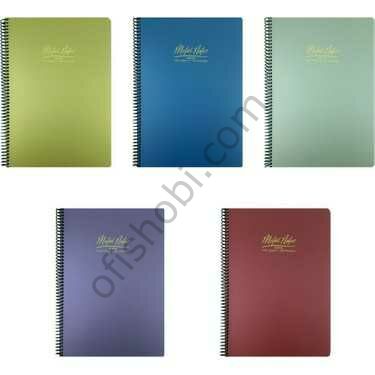 Gıpta Metal Notes Spiralli Pp Kapak Defter A4 80 Yp Kareli