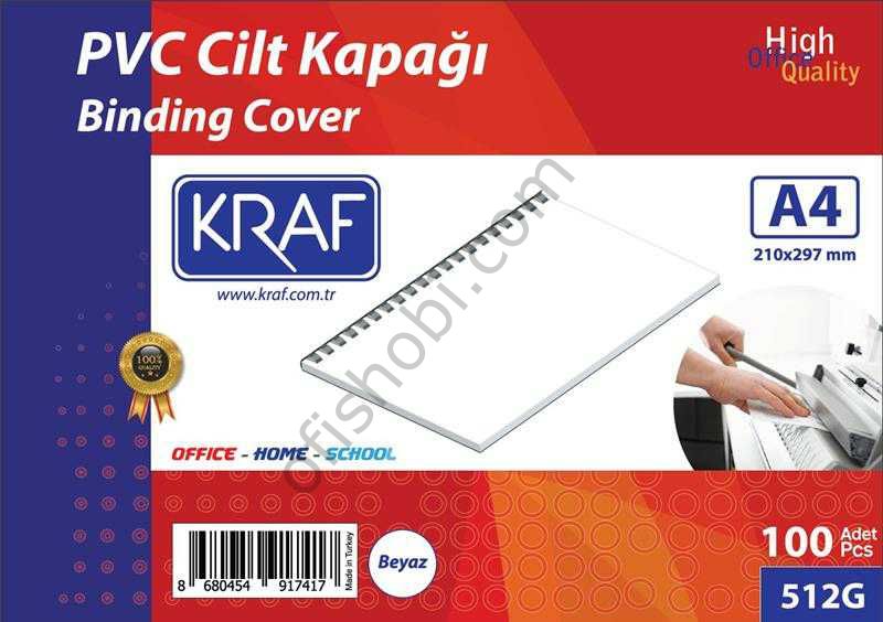 Kraf Cilt Kapağı A4 160 Micron 100 Lü Beyaz 512G
